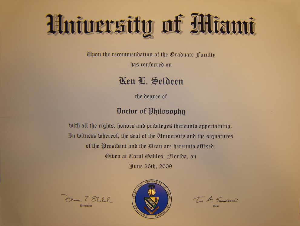 University of miami dissertation database
